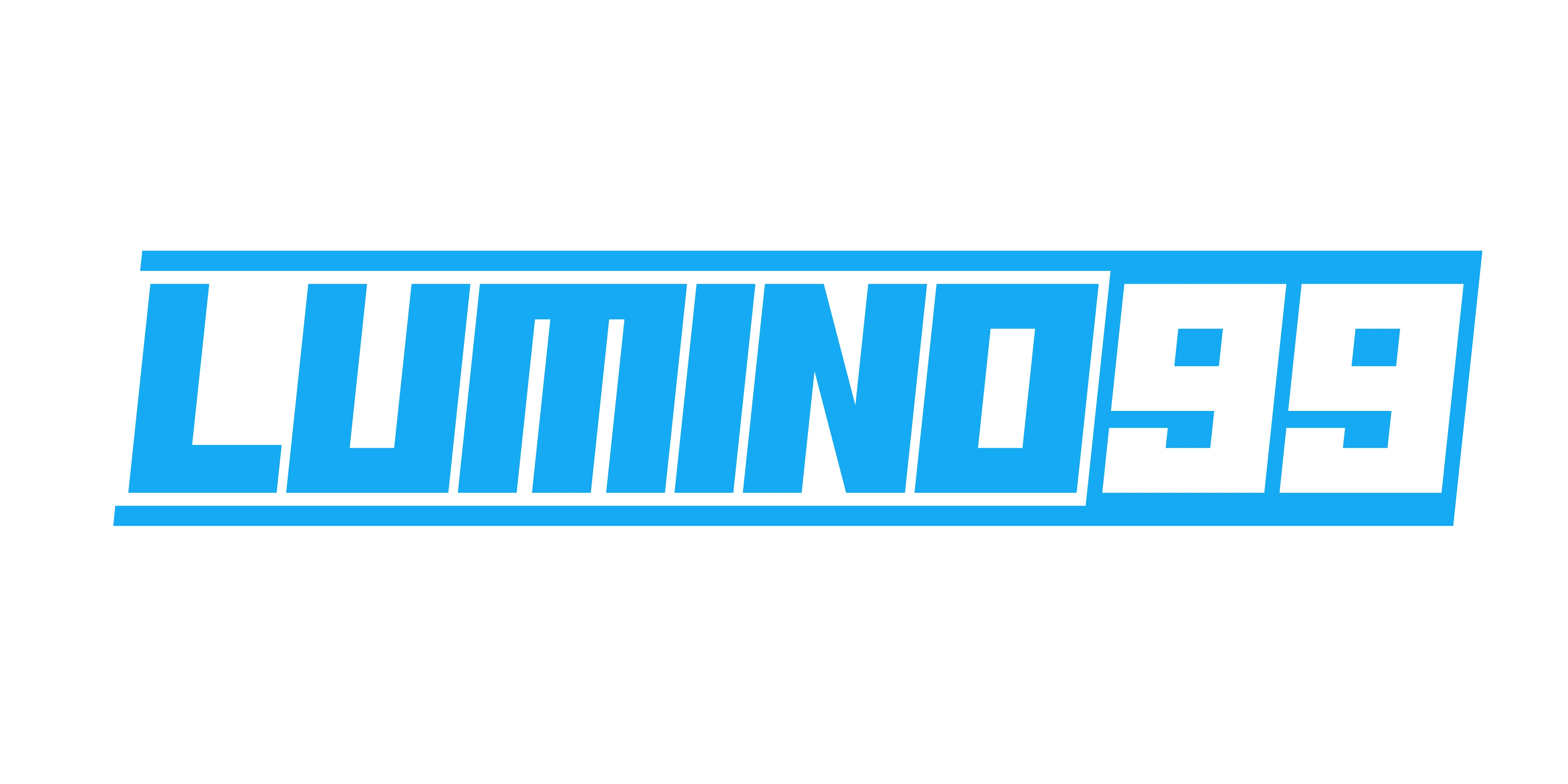 Logo LUMINO99 biru langit